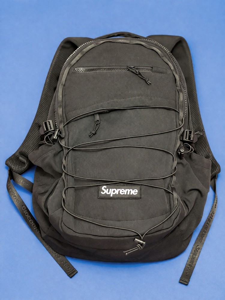 Supreme SS25 Black Nylon Backpack NWT