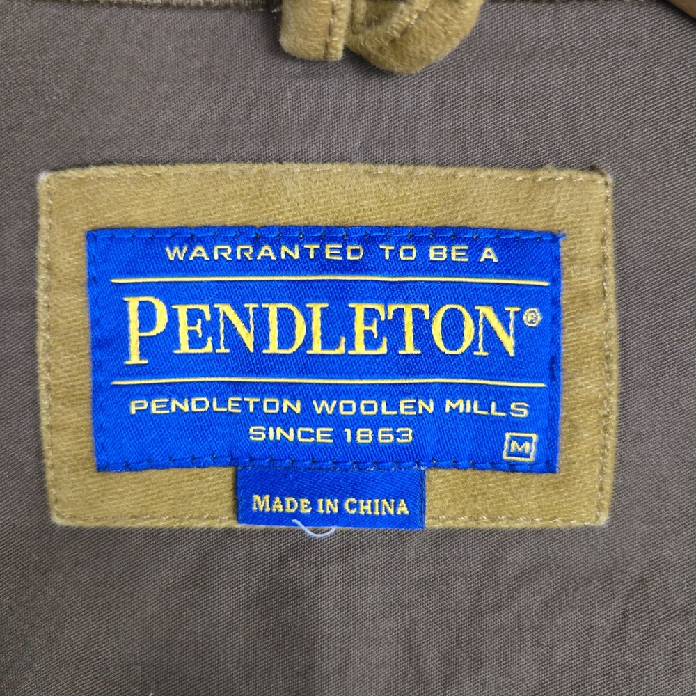 PENDLETON Size Medium Mens Chamois Moleskin Button Hacking Field Jacket Tan Coat