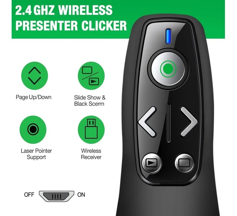 Power point Presentation Remote Control Wireless USB PPT Presenter Red Laser New