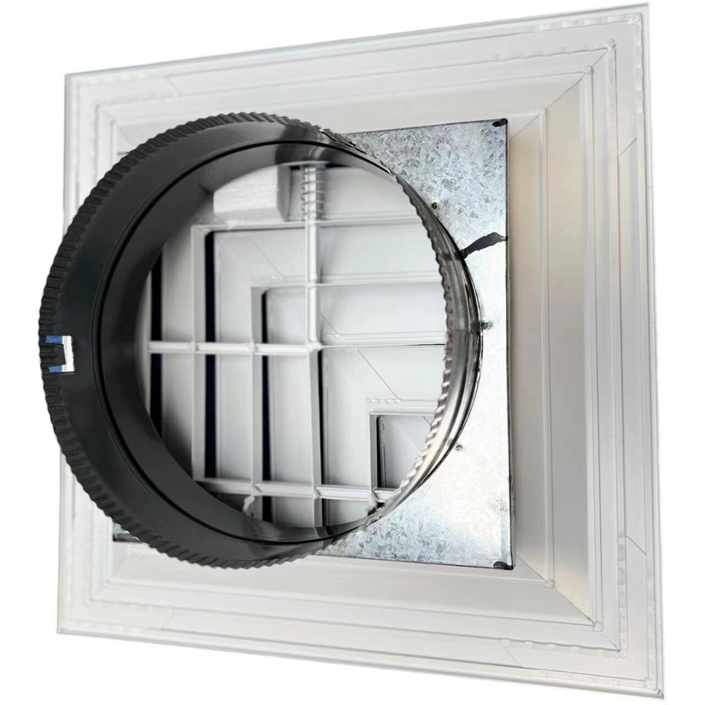 DUCT SQUARE 2 WAY LAY-IN CELILING AIR DIFFUSER WITH ADAPTER LD2C-375/225x200