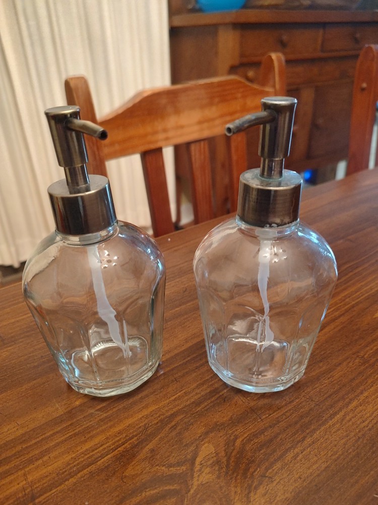 Glass Soap Bottle Set