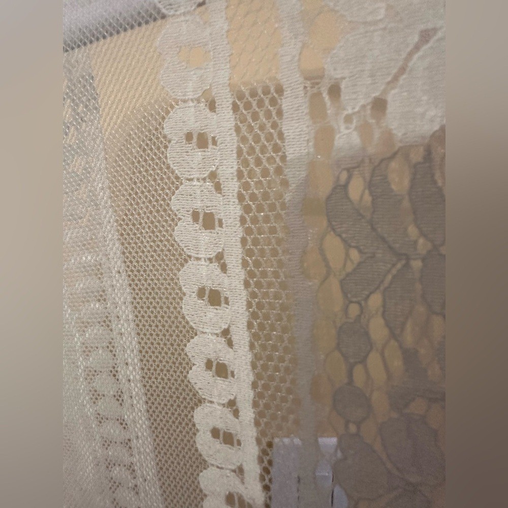 Romantic Shabby Boho lace duster kimono cardigan topper Lagenlook Small