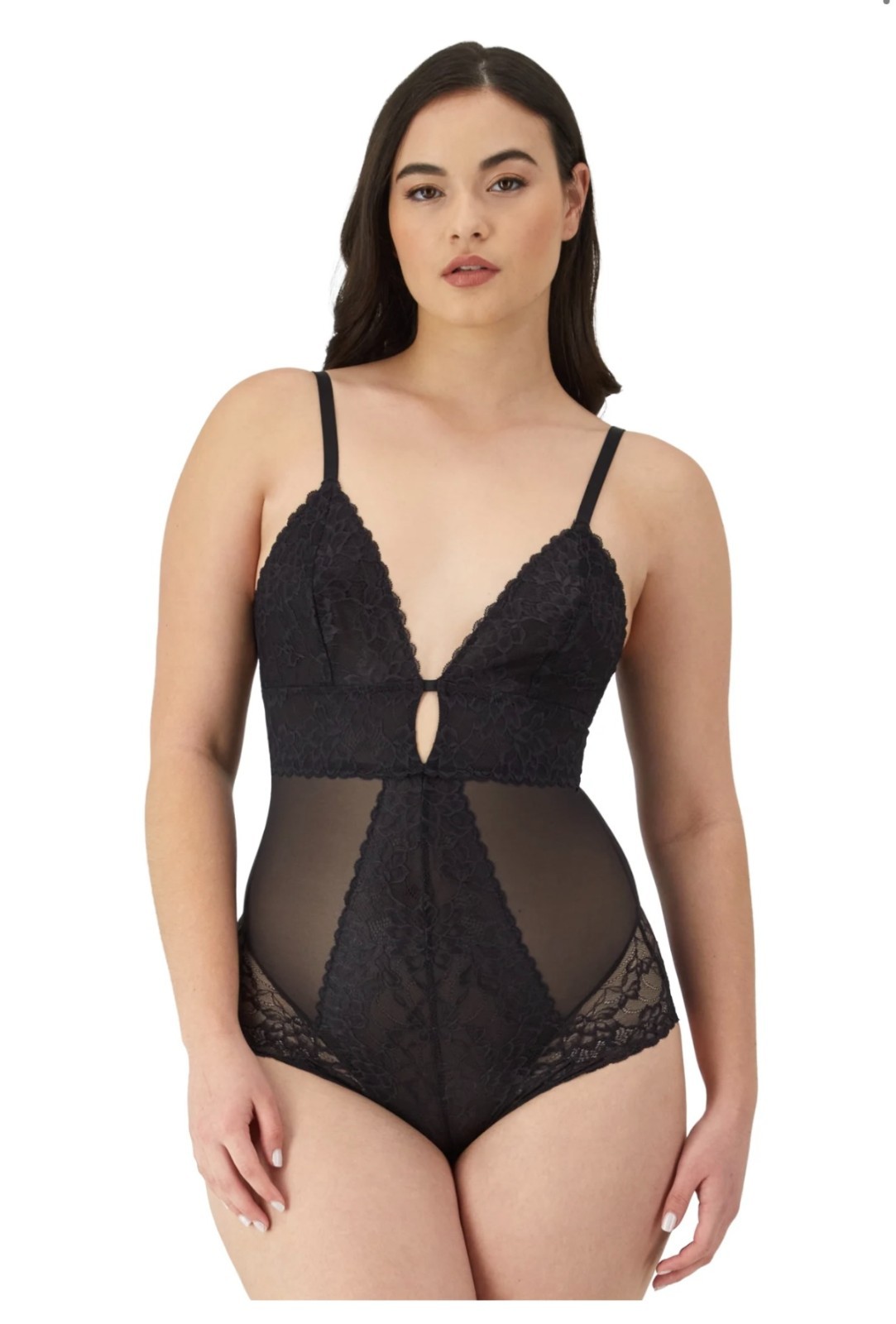 Maidenform Women's Shapewear Firm Control Lace Bodysuit FLSL01, Sizes up-to 3XL