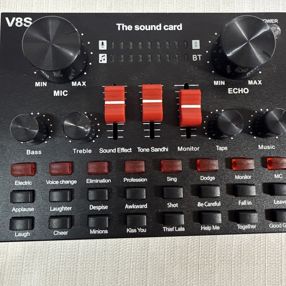 Vocal Processor Clear Mics Input Headphone For Live Broadcasting