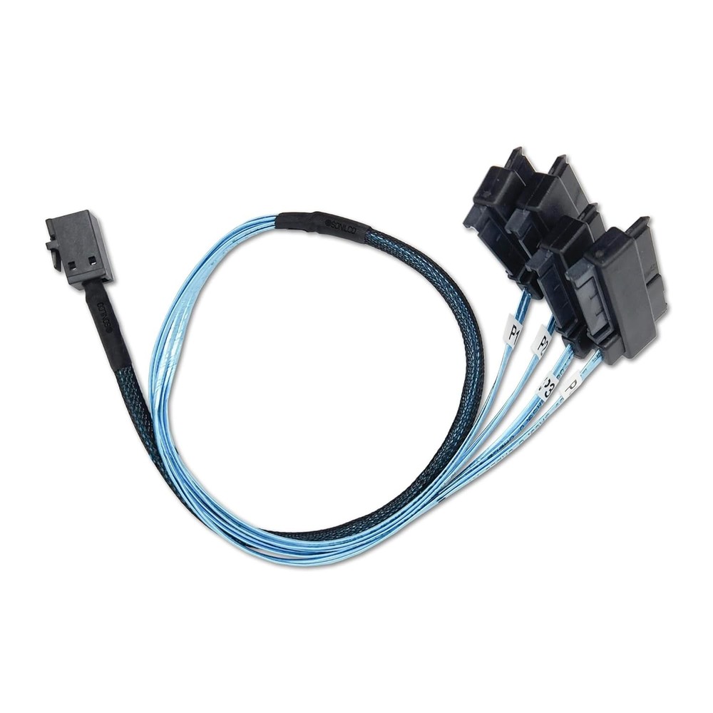 SAS HDD Cable with Power Port - 0.5 Meter