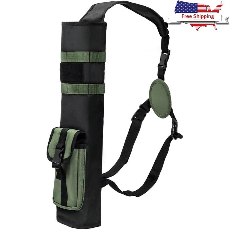 Molle Quiver Large Storage Archery Bag Three-Point Carry System Adjustable Nylon
