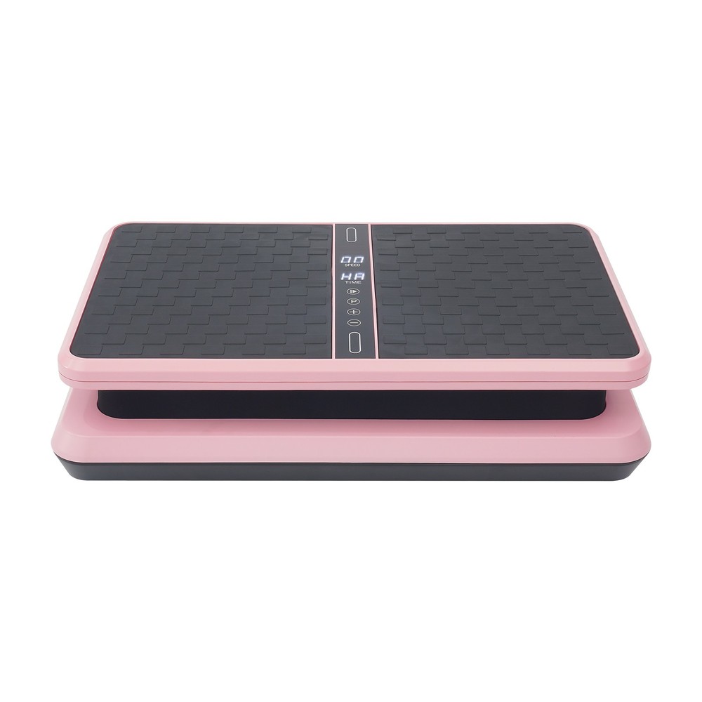 Vibration Plate Exercise Machine 200W 330LBS UK Plug Pink with Remote & Bands