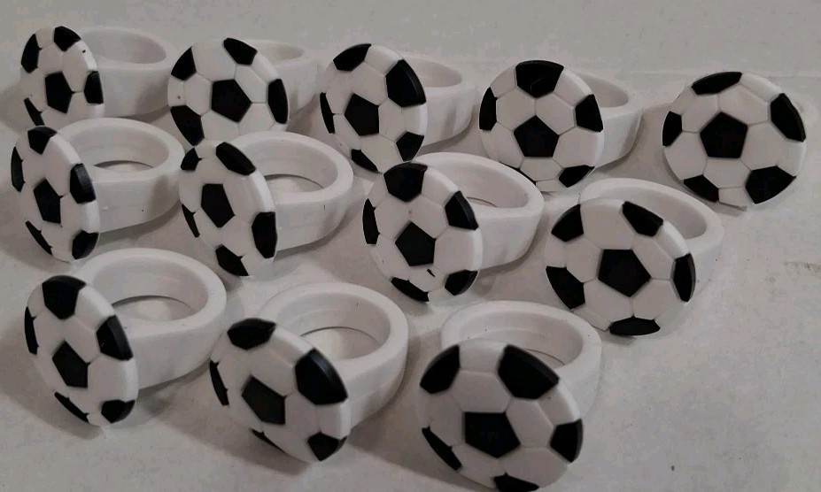 12 Pack Solid Rubber Soccer Ring Bundle 11/16" (Inside Diamiter) Party Gift New