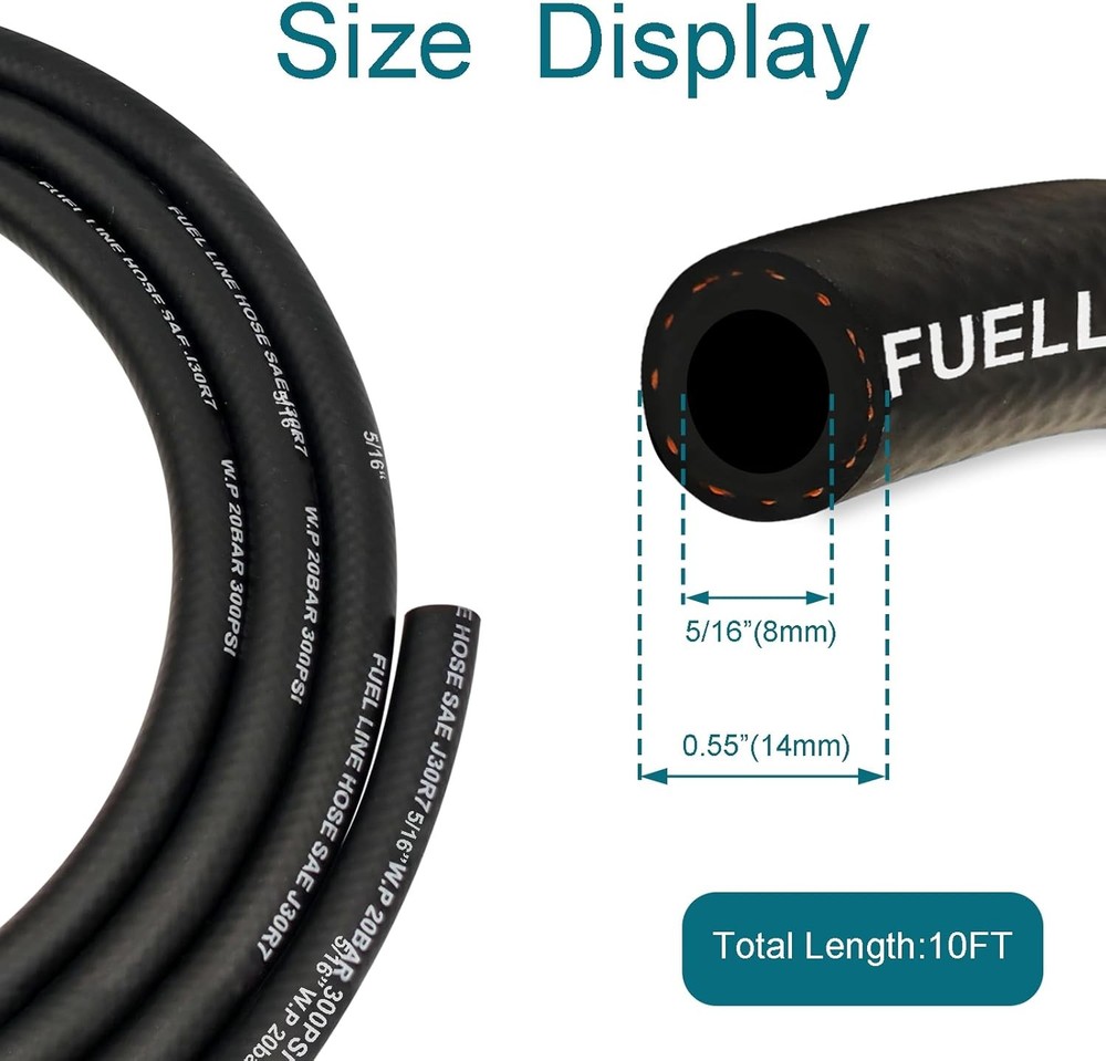 Fuel Hose 5/16 Inch 10FT Engine Line