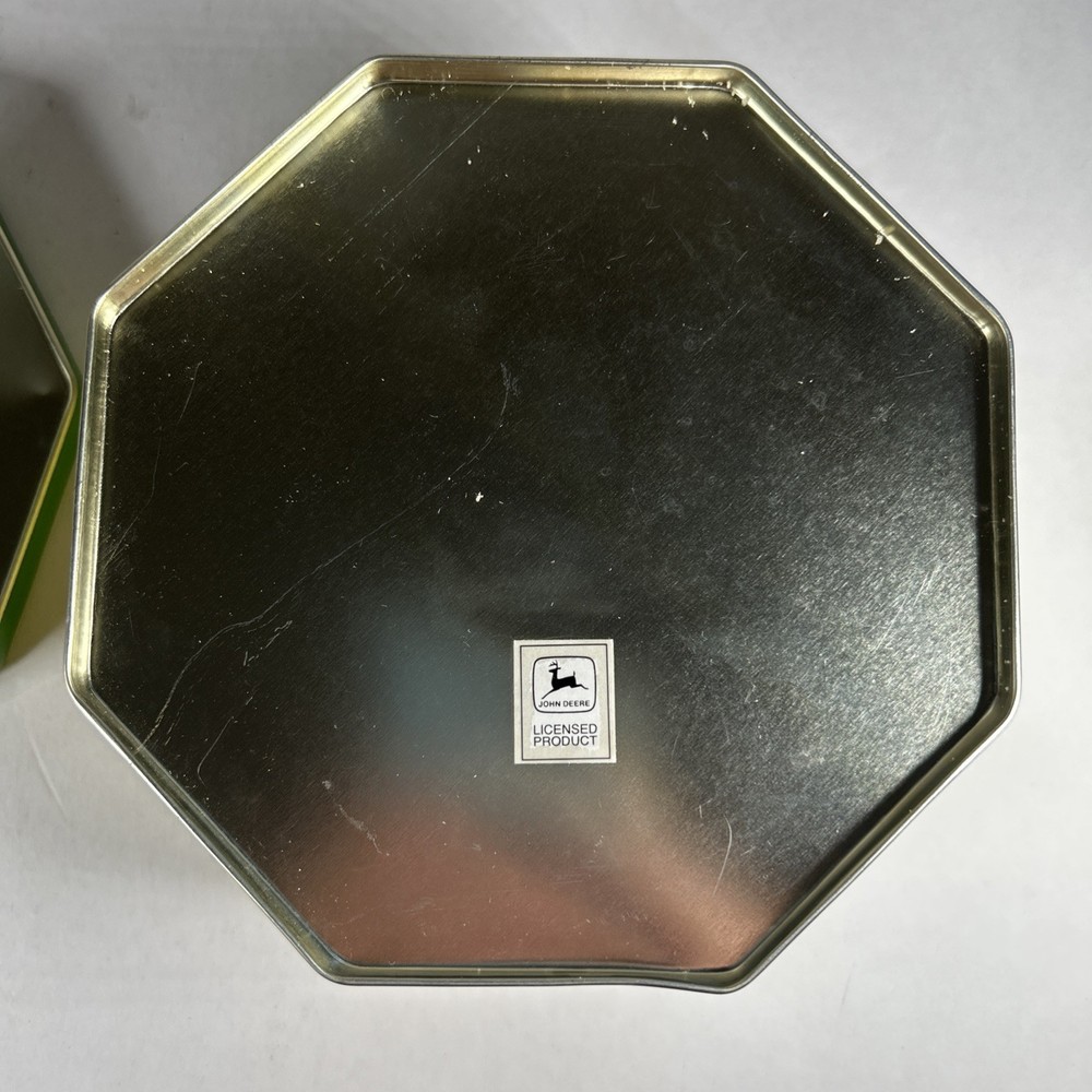John Deere Collectible Octagonal Tin Storage Box 5- 1/2"