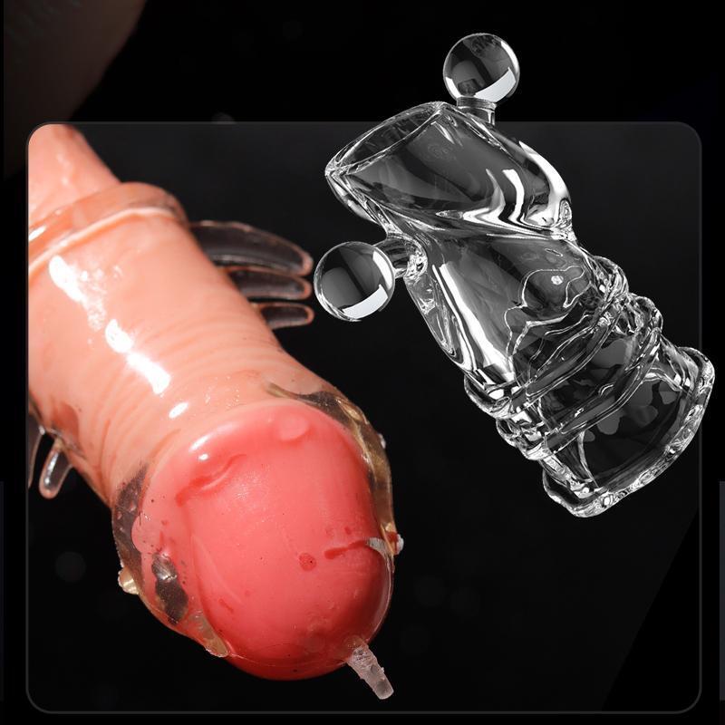 Penis-Extender-Enlarger-Sleeve-Reusable-Glans-Condom-Delay-Ejaculation-for-Men