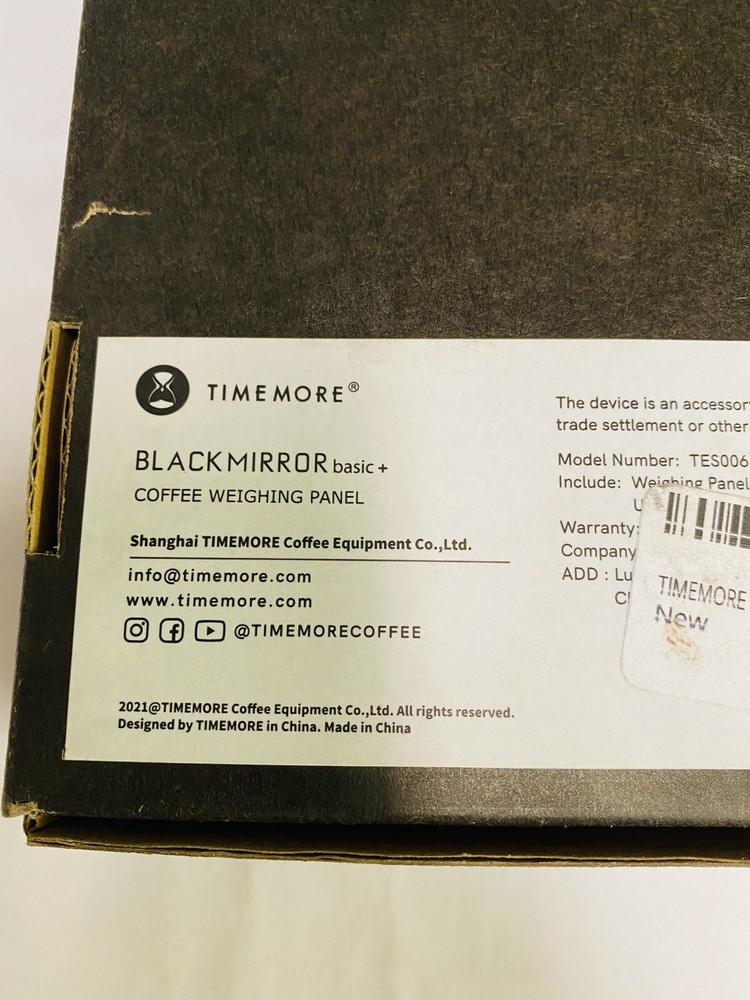 TIMEMORE Digital Scale Basic+ Scale Coffee Food W/ Timer 2000 Grams New In Box