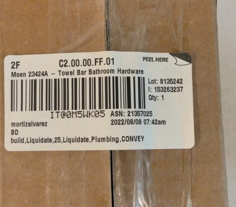 Moen 23424A Towels Bar Bathroom Hardware
