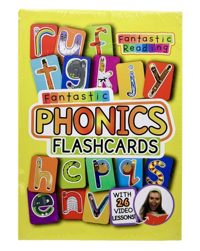 Phonics Flashcards w/ Interactive Video Lessons Children Educational Reading NEW