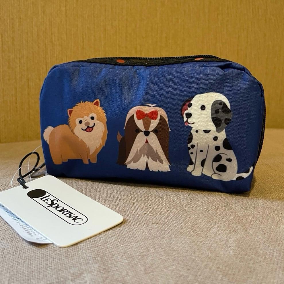 Lesportsac Dog Rectangular Cosmetic Bag NWT