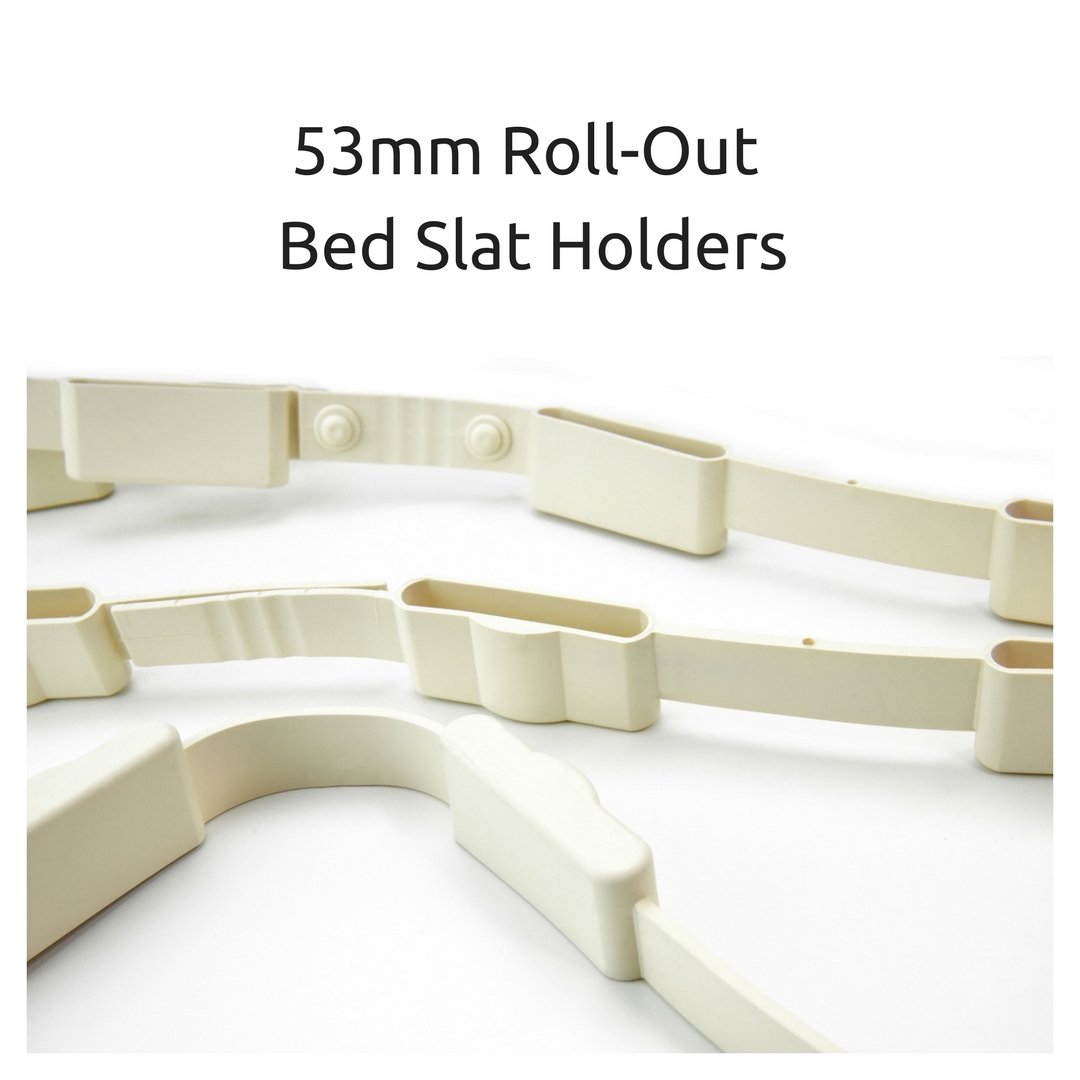 Roll Out 53mm Rubber Bed Slat Holders/ Strips - Supplied as Pair - Free Delivery