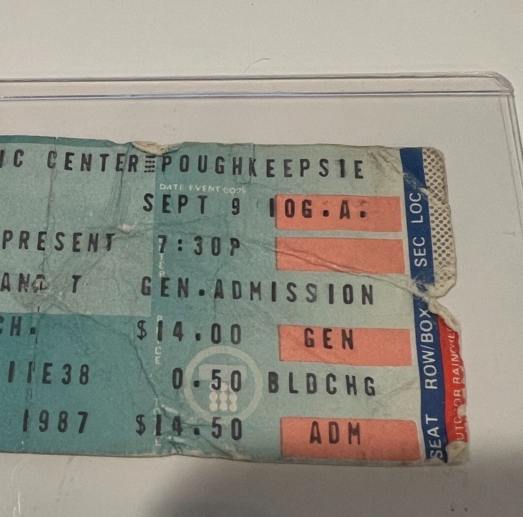 ACE FREHLEY CONCERT TICKET STUB Poughkeepsie NY September 09, 1987