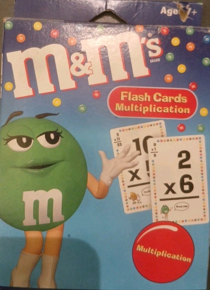 M&Ms Flash Cards Multiplication
