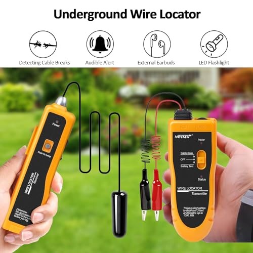 Underground Wire Locator Upgrade, RockyMars Cable Tester for NF-816 Yellow