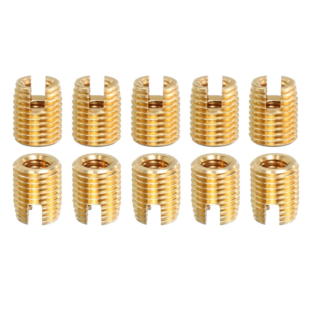 Self Tapping Threaded Inserts, 10pcs Inner M4 M6.5x8 Brass Nuts