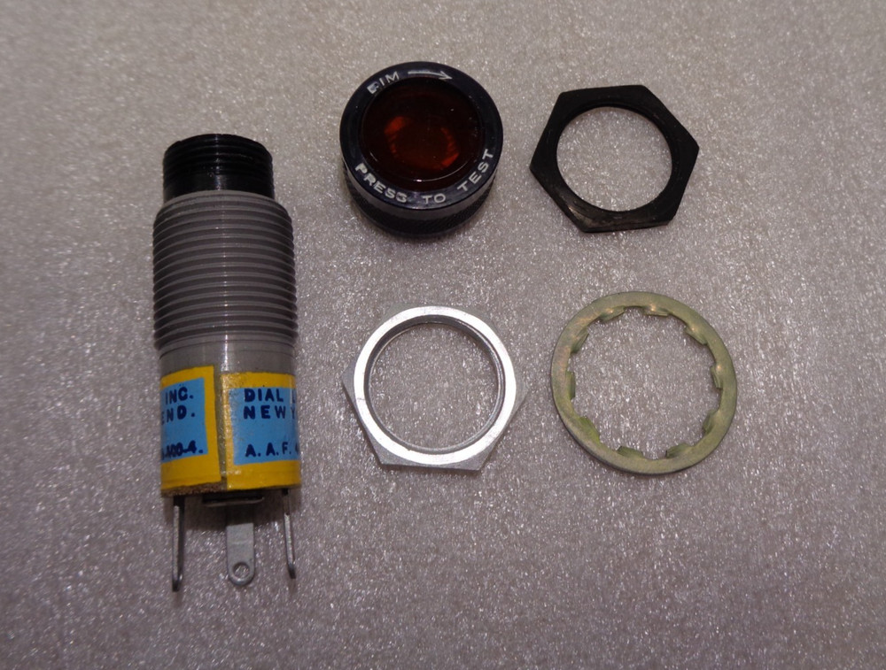 DIAL CO. YELLOW DIMMABLE PRESS TO TEST LIGHT INDICATOR VM400-4 / 44A18454-4