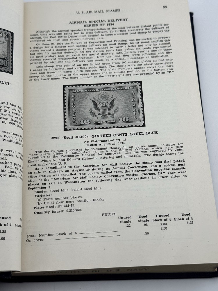 American Air Mail Catalogue 1947 Edition Vol I