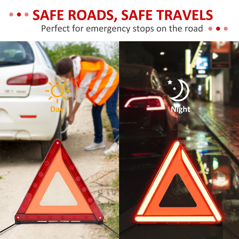 3 Pack Warning Car Triangle Reflective Road Emergency Breakdown Safety Hazard