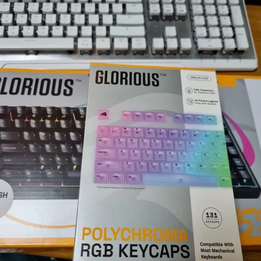 Glorious Polychroma RGB Keyboard + Keycaps - New