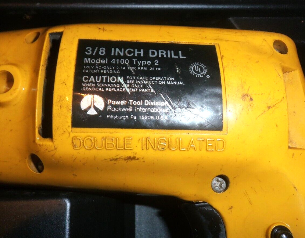 Rockwell 3/8 Electric Drill With Case