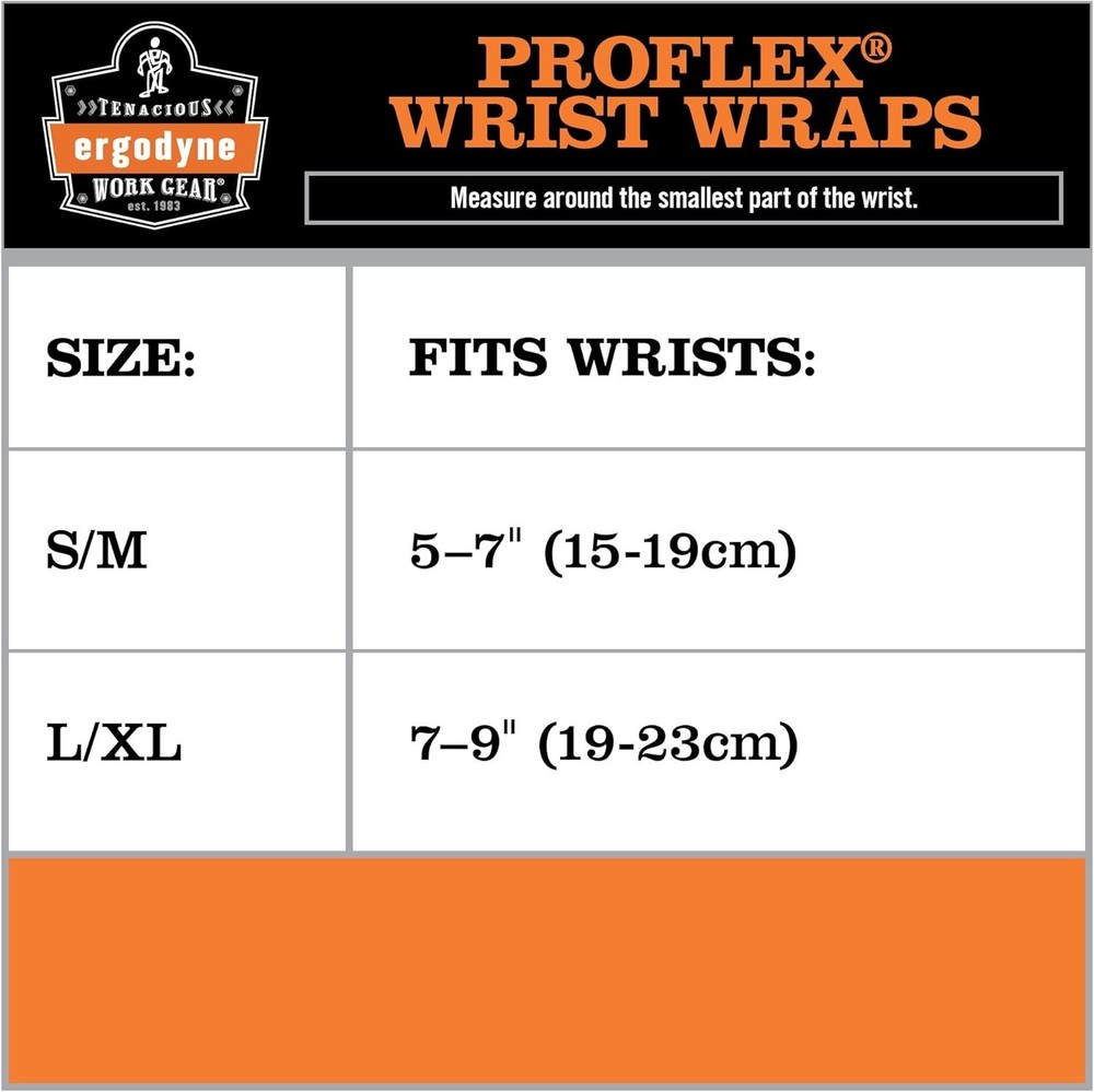 ProFlex 420 Black Wrist Wrap with Thumb Loop - Adjustable Support for Sprains