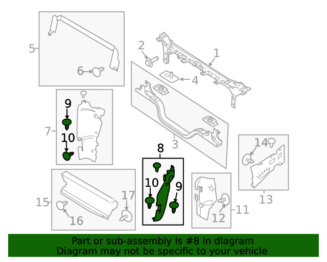 Genuine Ford Radiator Support Baffle BC3Z-8311-B