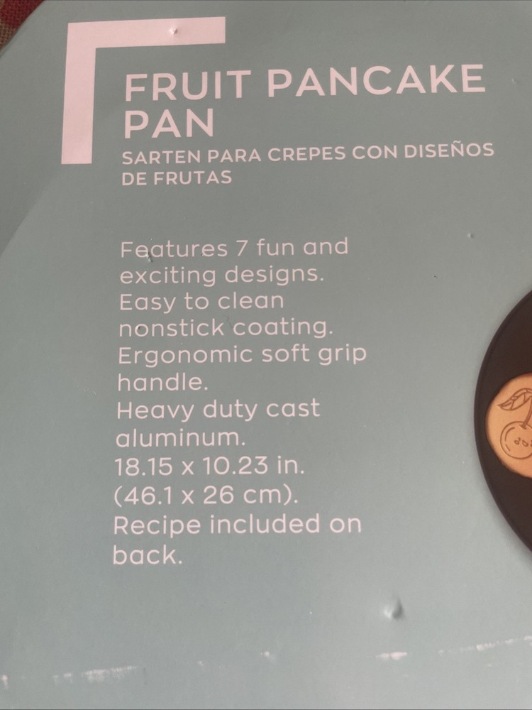 NWT Crofton Non-Stick Silver Dollar Pancake Pan - Fruit Theme