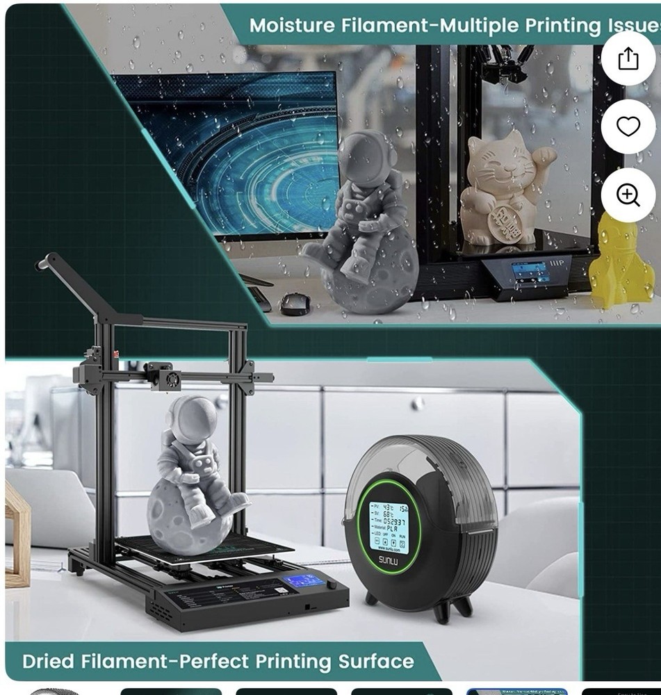 SUNLU 3D Printing Plate Dryer Box S2 with Upper & Lower Heating Plates