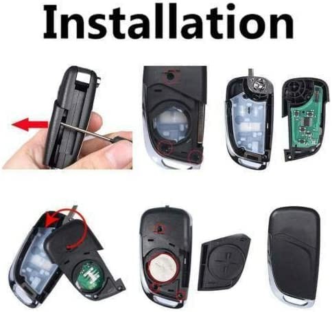 Modified 4 Button Flip Remote Key Shell Case for Chevy Camaro Cruze 4 Buttons