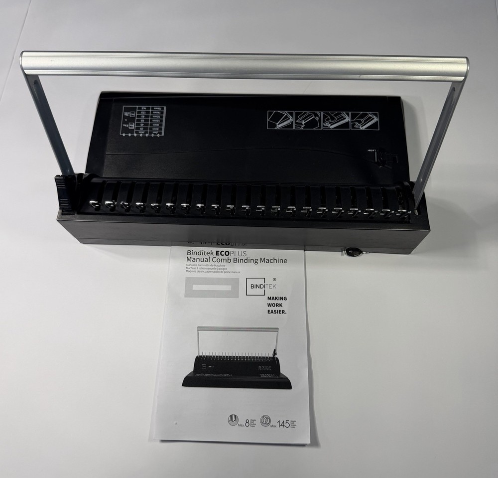 Binditek ECOPLUS Manual Comb Binding Machine Open Box