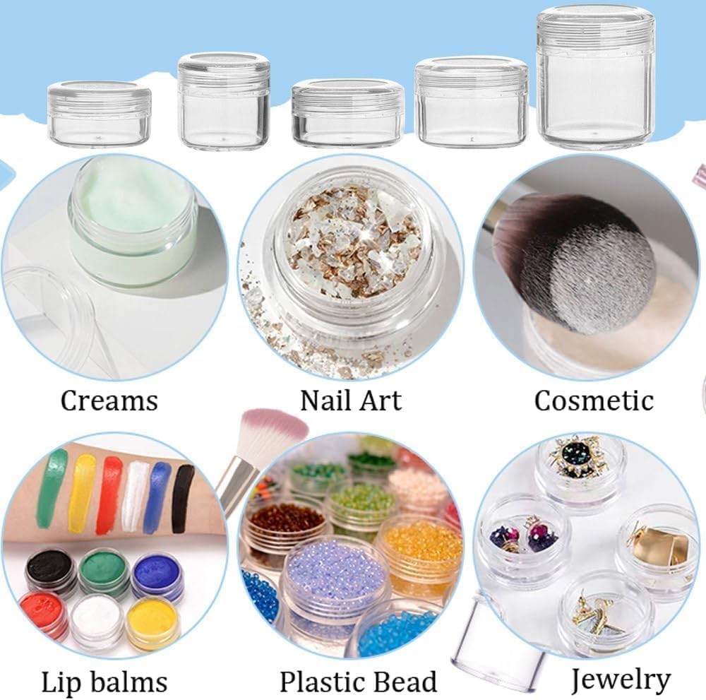 20pcs 5ml Transparent Small Travel Sample Containers with Lids, Refillable Co...