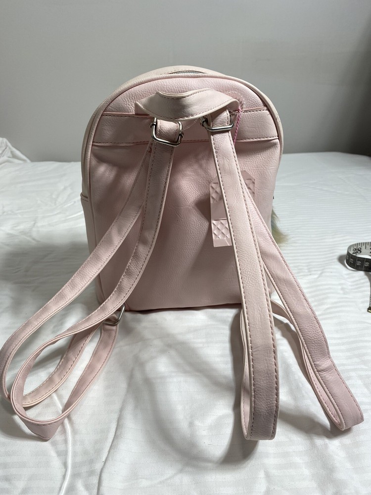 OMG! Accessories Unicorn Cheerleader Printed Dome Mini Backpack-Pink