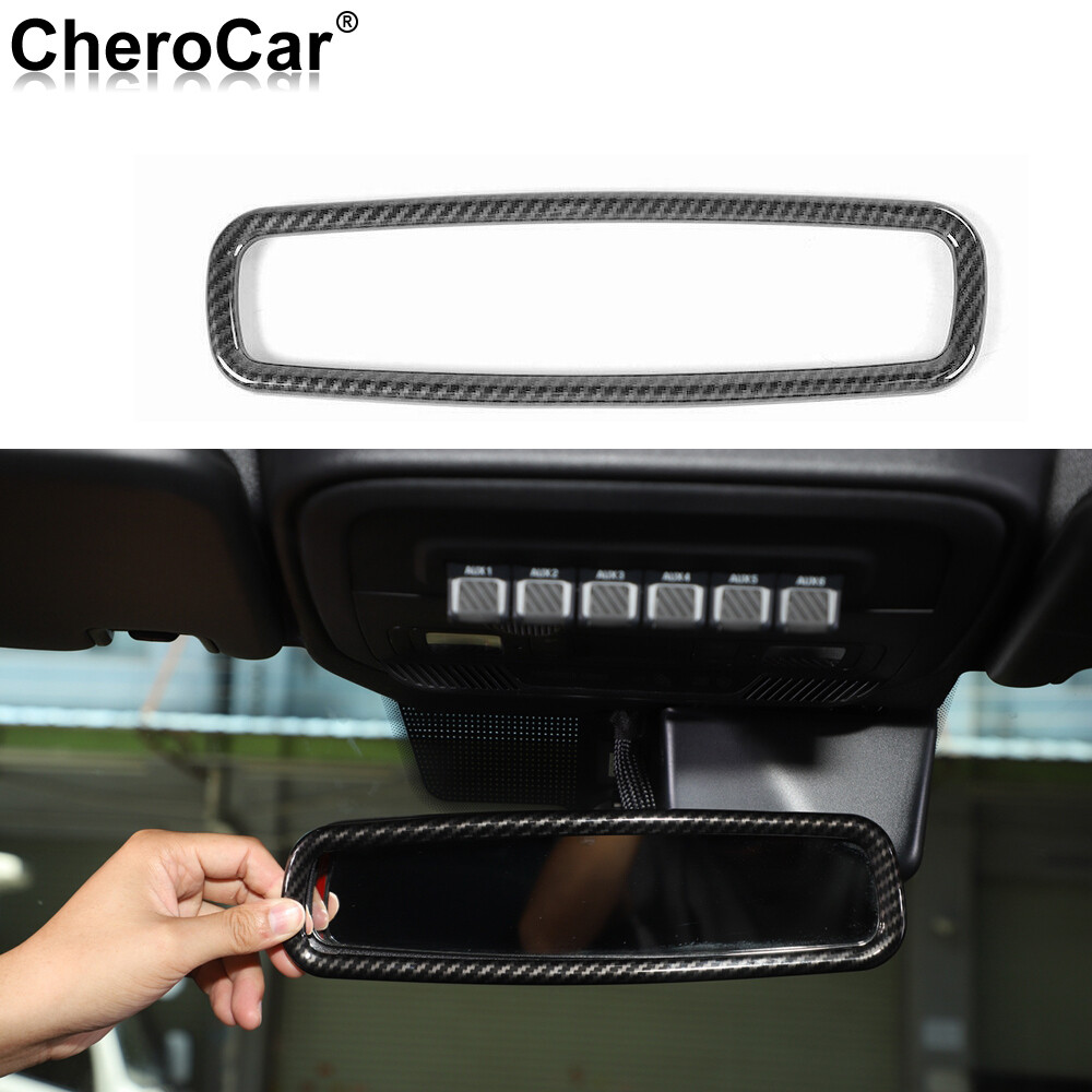 Carbon Fiber Front Rearview Mirror Cover Trim For Ford Bronco 2021+
