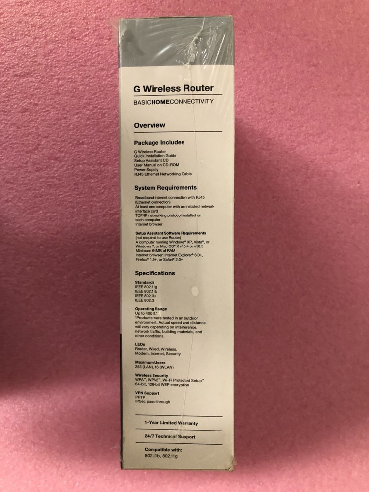 Belkin F5D7234-4-TG G Wireless Router Basic Home Connectivity
