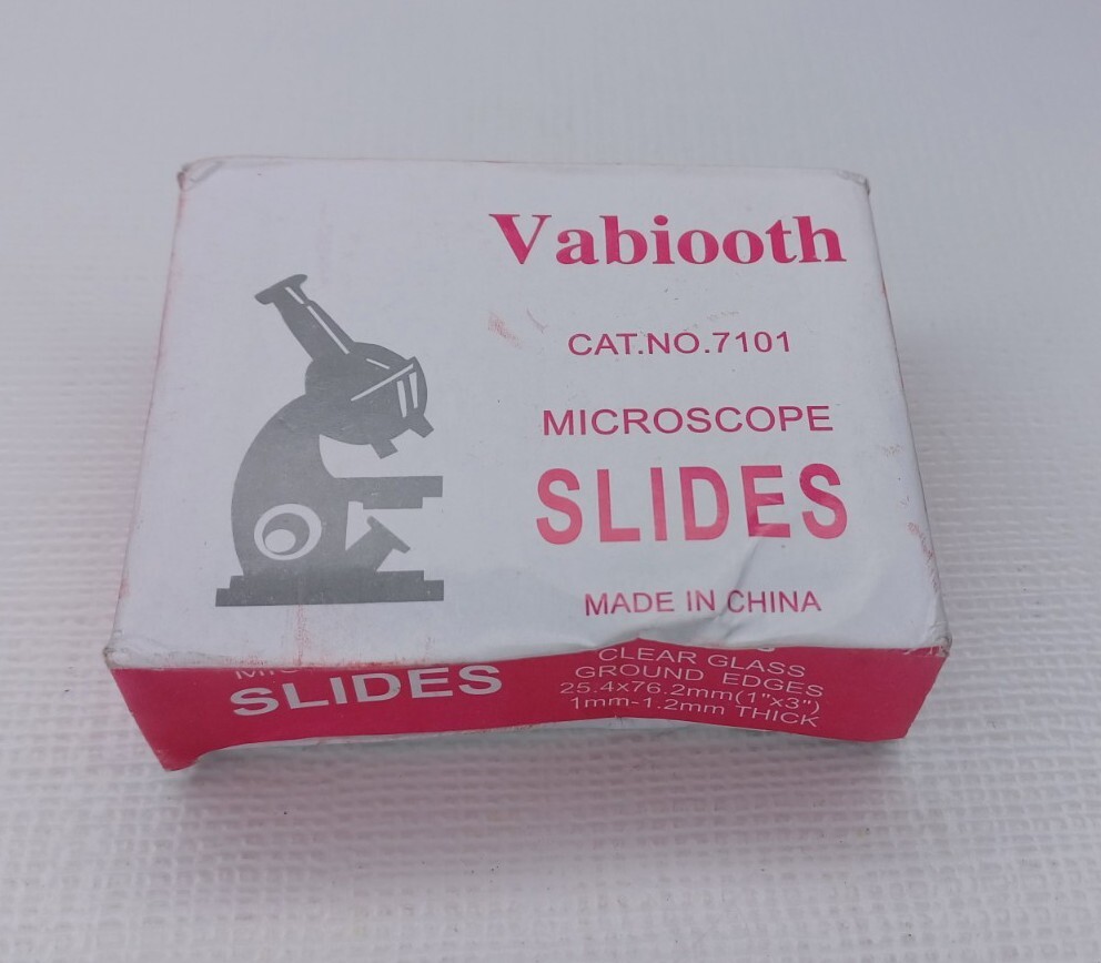 47 Pcs Clear Glass Microscope Slides Ground Edges 1" x 3"