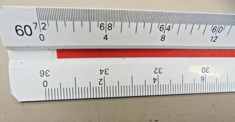 Staedtler Engineer 987 18-34 Triangular Scale Ruler Plastic