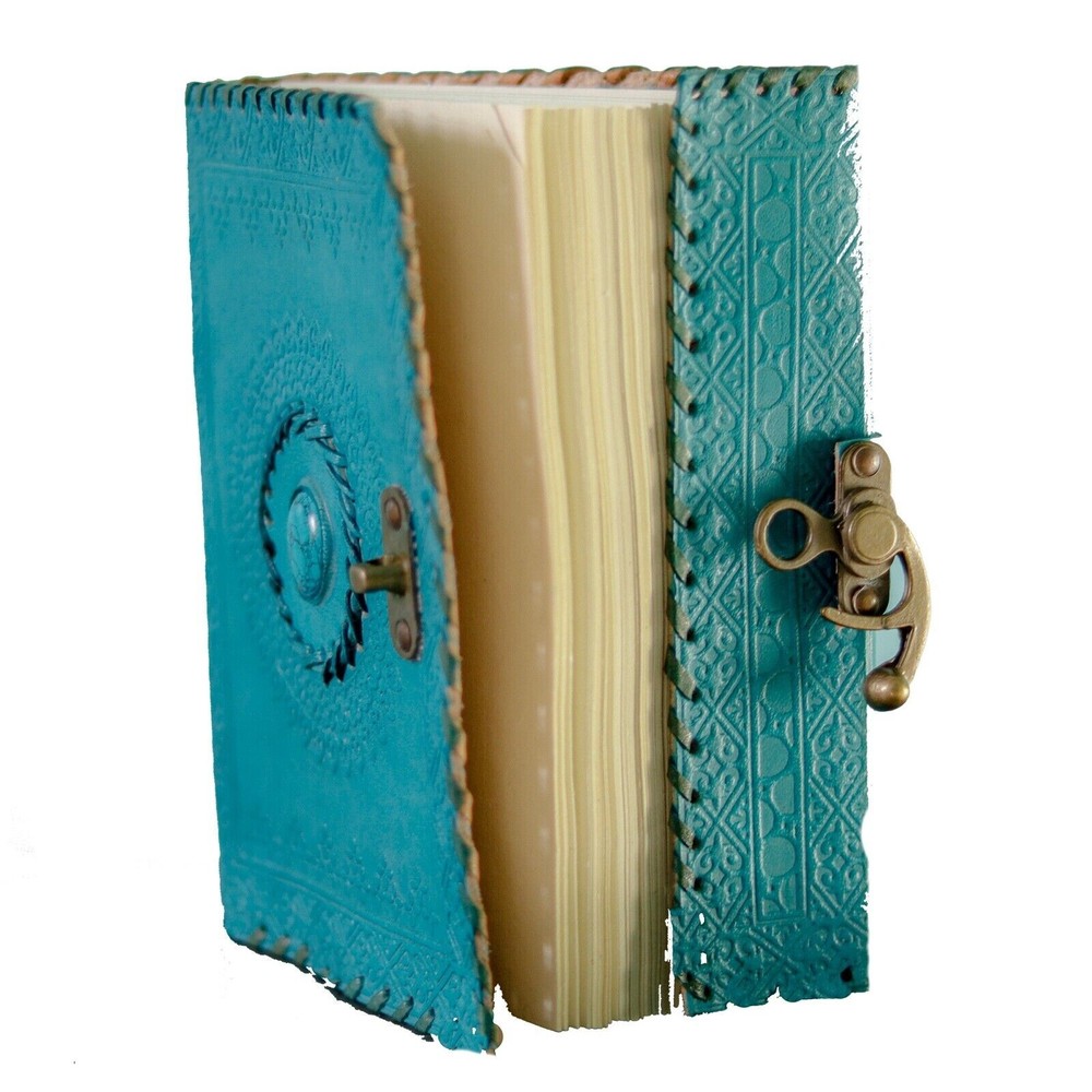 Leather Journal Notebook Embossed Journal & stone Leather Diary Writing journal.