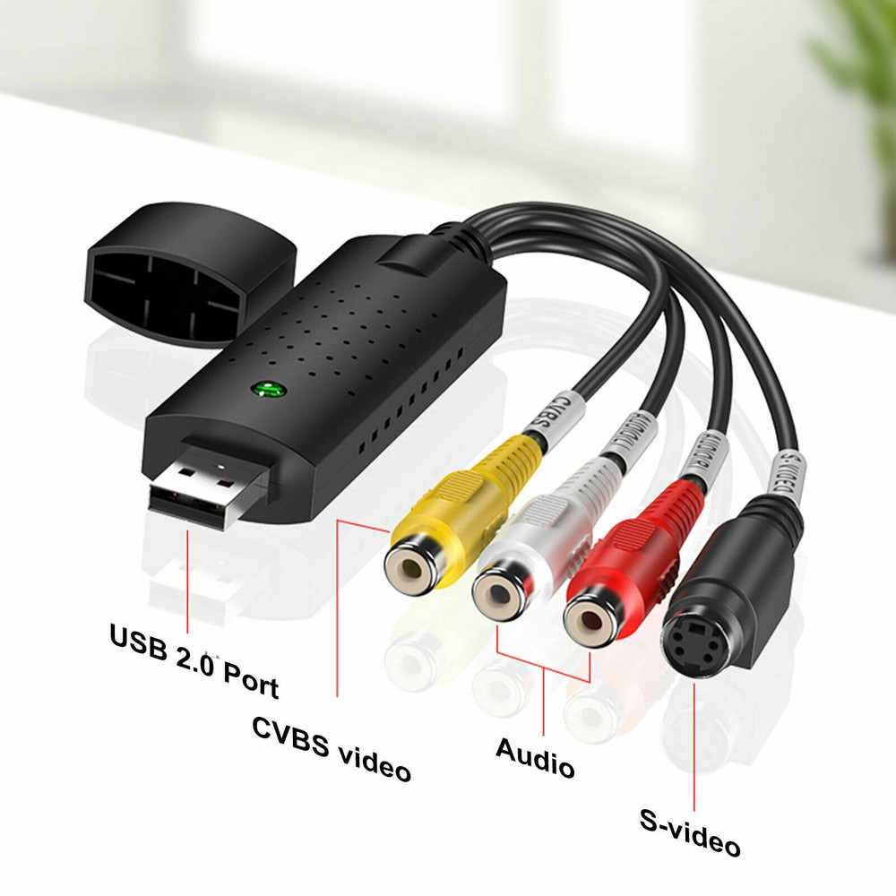 USB 2.0 VHS TO DVD Video Audio Digital Format High-speed Conversion Adapter NEW