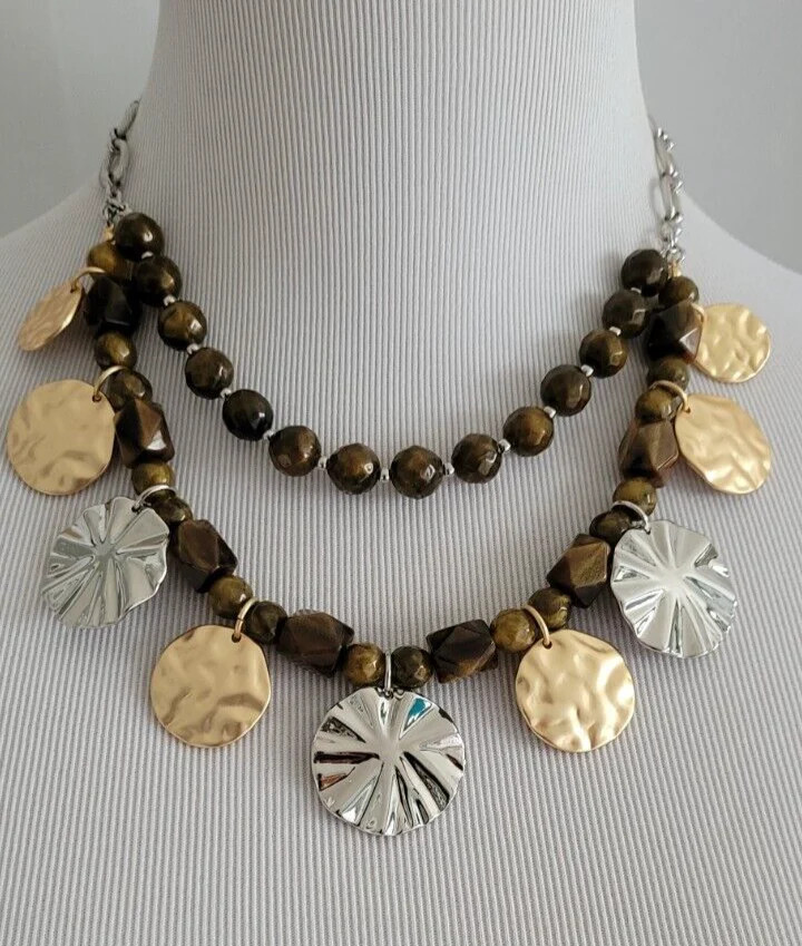 CHICO'S MULTISTRAND CHARM NECKLACE