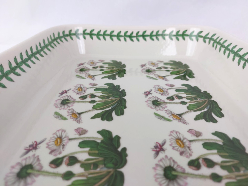 Portmeirion Botanic Garden Ceramic Lasagna Rectangular Baking Dish, Daisy 12 In