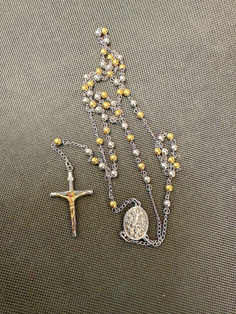 RELIGIOUS CROSS WITH JESUS AND ROSARY BEADS (59)