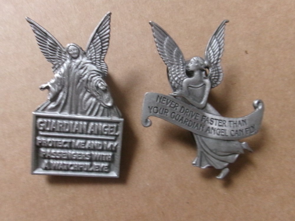 Two Guardian Angel Driver Visor Clips