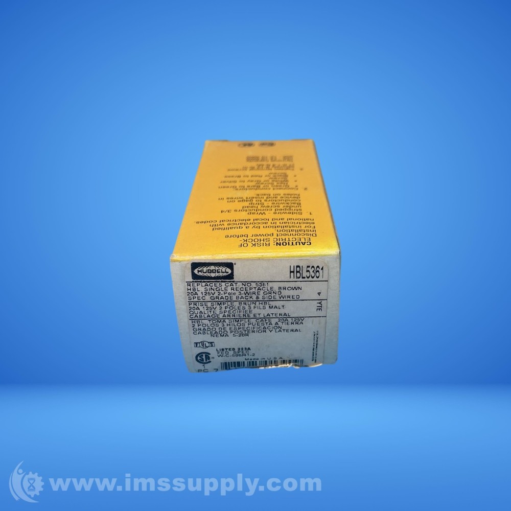 Hubbell HBL5361 Single Receptacle FNOB