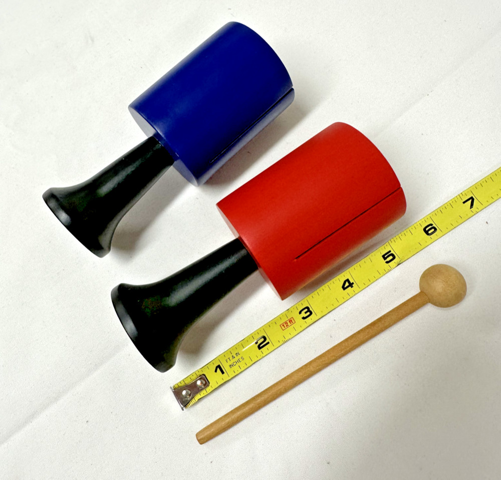Tone Blocks, Blue & Red, 5-1/8" x 2-1/8" - MINT