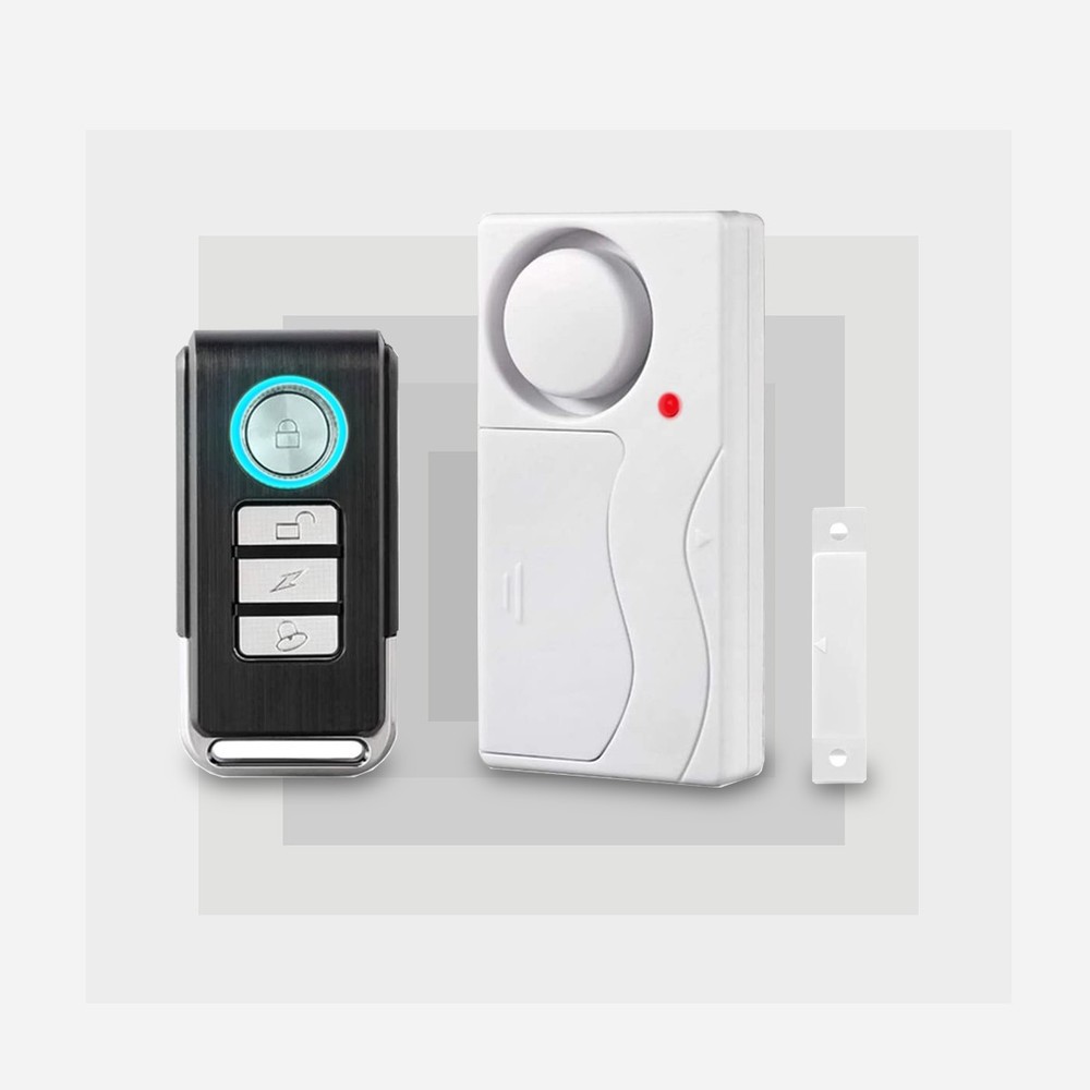 Wireless Door Window Alarm with Remote Control Magnetic Sensor for Shop Security